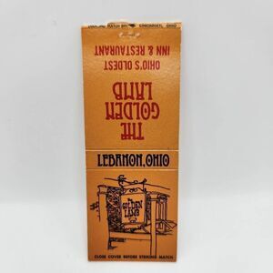 Vintage Matchbook The Golden Lamb Lebanon Ohio